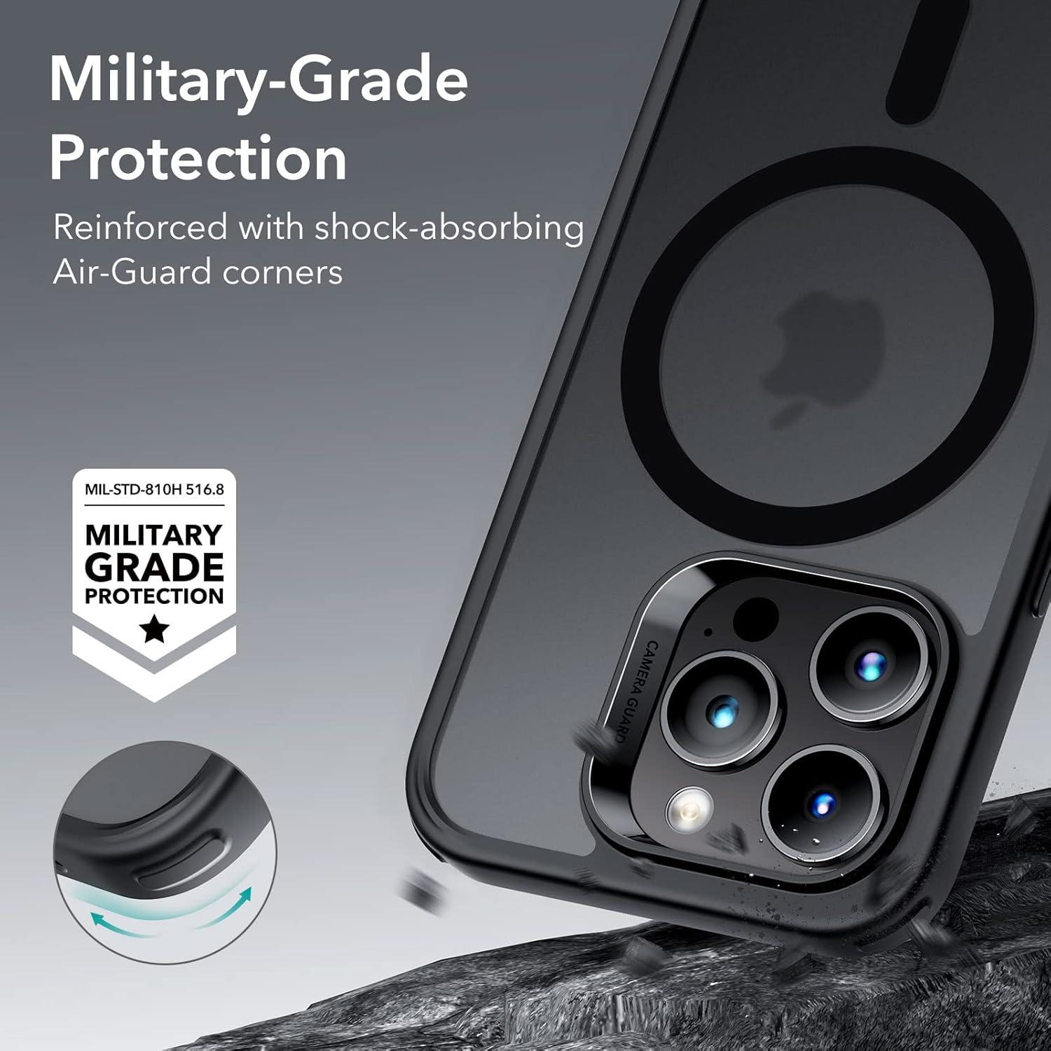 imageESR for iPhone Air Case Camera Control Compatible with MagSafe Shockproof MilitaryGrade Protection Magnetic Phone Case for iPhone 17 Air Case ClearCFrosted Black