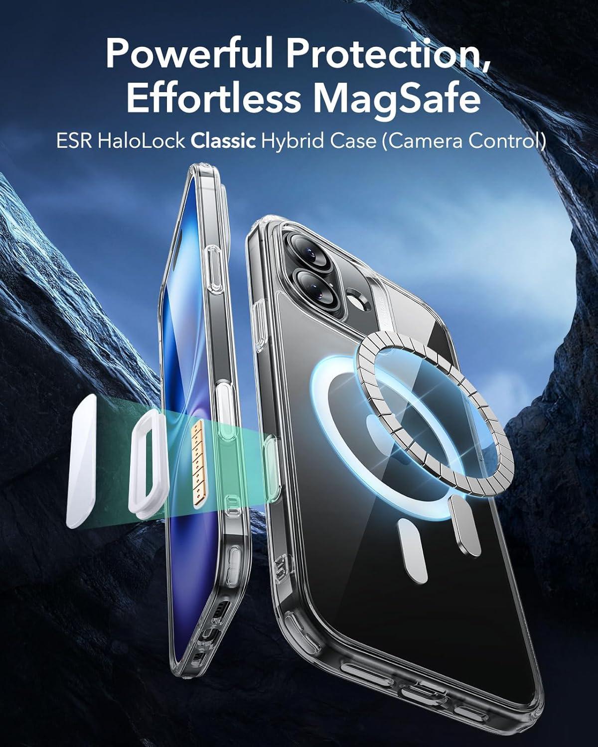 imageESR for iPhone Air Case Camera Control Compatible with MagSafe Shockproof MilitaryGrade Protection Magnetic Phone Case for iPhone 17 Air Case ClearCFrosted Black