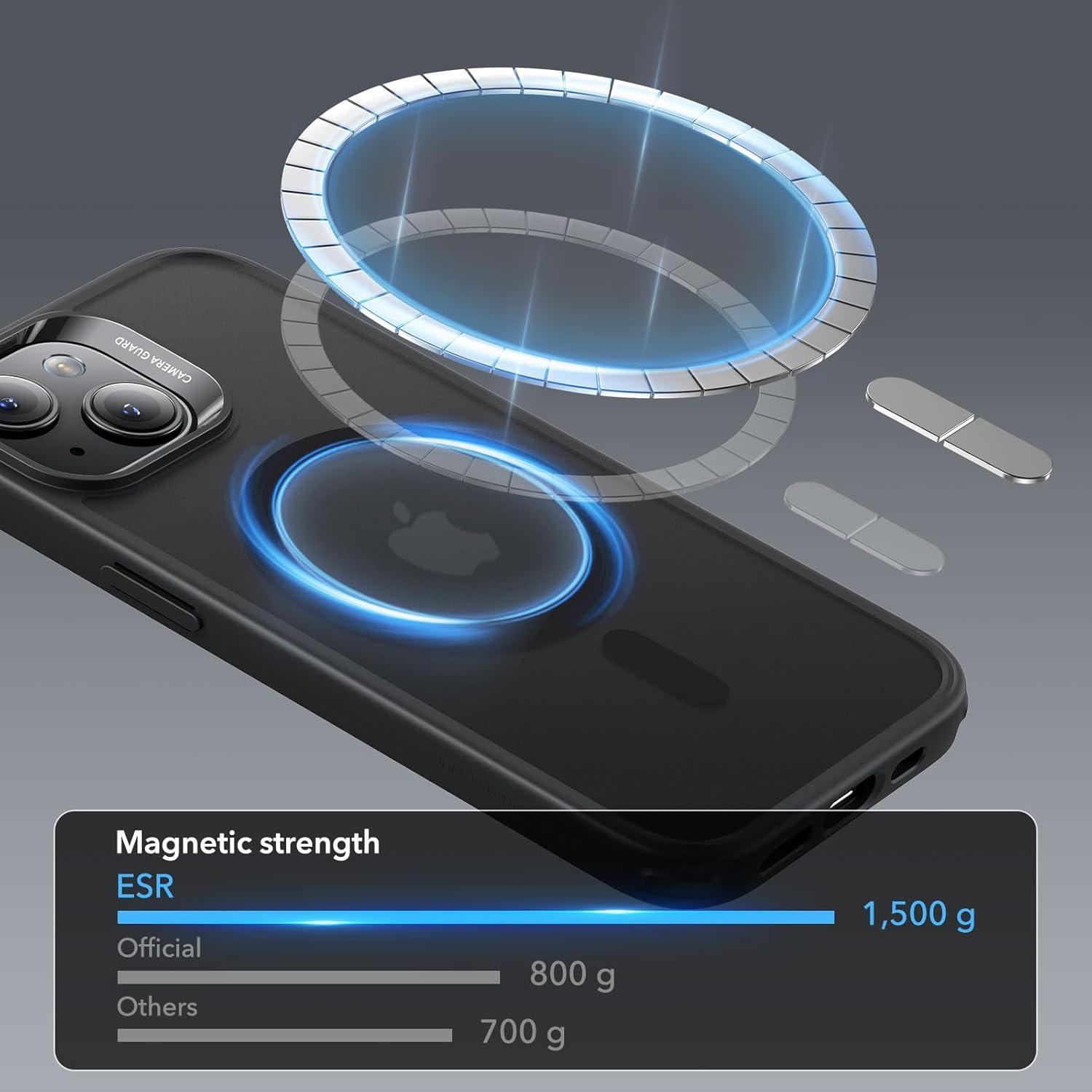 imageESR for iPhone Air Case Camera Control Compatible with MagSafe Shockproof MilitaryGrade Protection Magnetic Phone Case for iPhone 17 Air Case ClearCFrosted Black