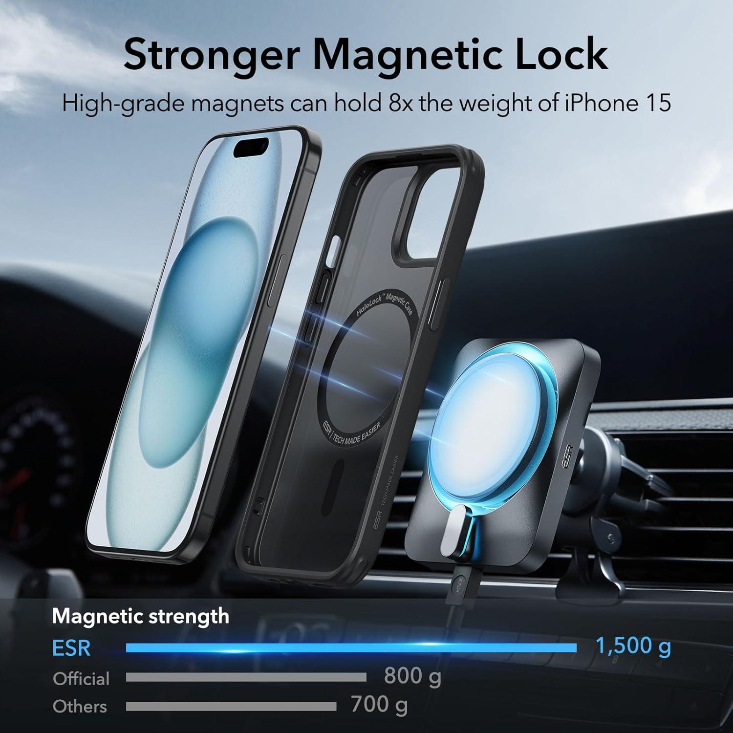 imageESR for iPhone Air Case Camera Control Compatible with MagSafe Shockproof MilitaryGrade Protection Magnetic Phone Case for iPhone 17 Air Case ClearCFrosted Black