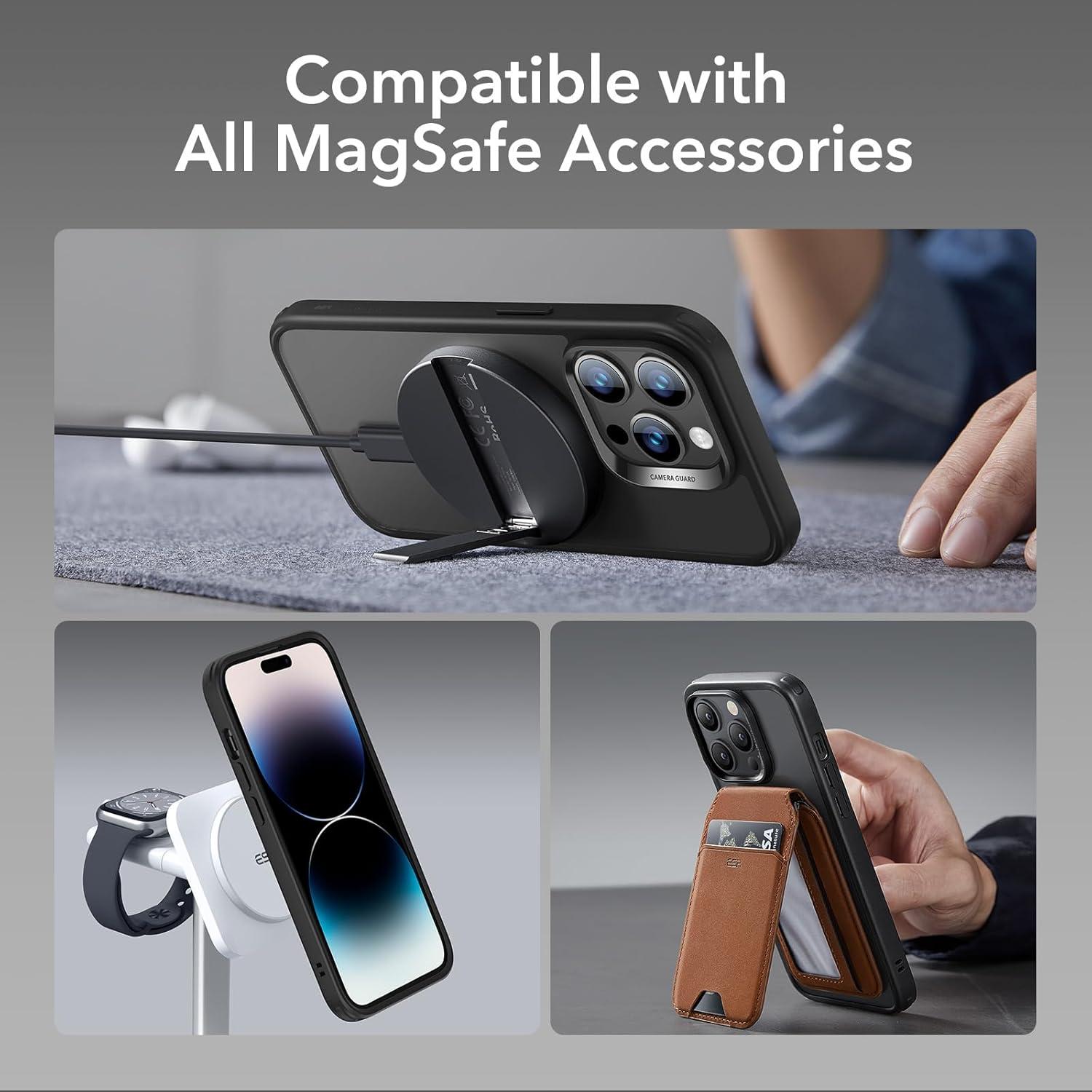 imageESR for iPhone Air Case Camera Control Compatible with MagSafe Shockproof MilitaryGrade Protection Magnetic Phone Case for iPhone 17 Air Case ClearCFrosted Black