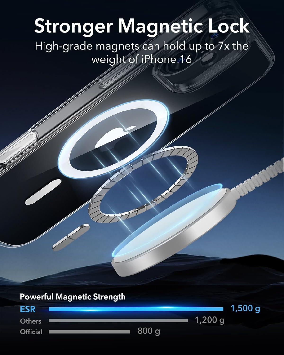 imageESR for iPhone Air Case Camera Control Compatible with MagSafe Shockproof MilitaryGrade Protection Magnetic Phone Case for iPhone 17 Air Case ClearCFrosted Black