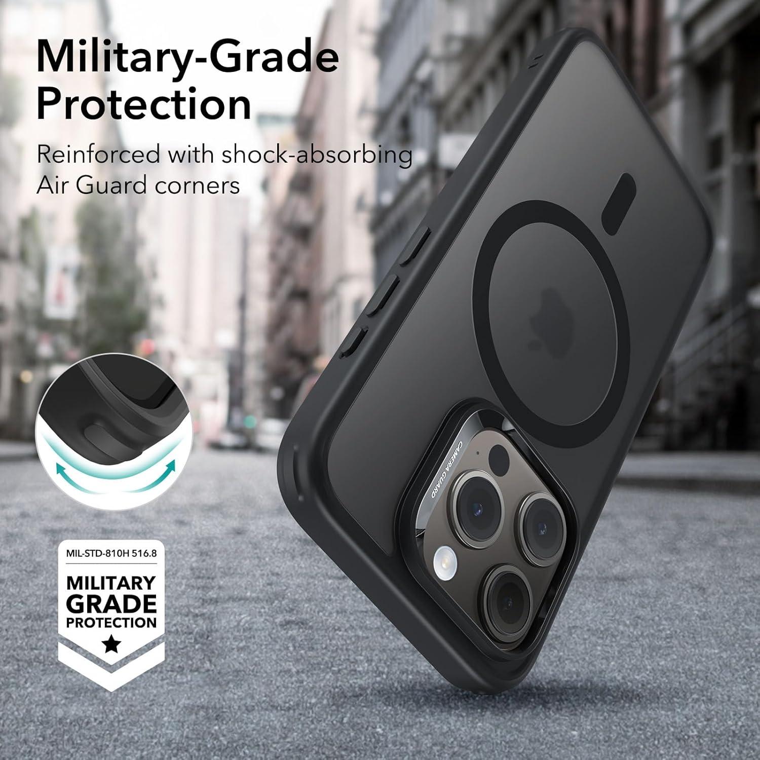 imageESR for iPhone Air Case Camera Control Compatible with MagSafe Shockproof MilitaryGrade Protection Magnetic Phone Case for iPhone 17 Air Case ClearCFrosted Black