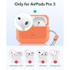 ESR for AirPods Pro 3 Case, Compatible with AirPods Pro 3rd Generation Case (2025), Compatible with MagSafe, Full Drop Protection Cover with Lanyard, White(Orange)