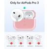 ESR for AirPods Pro 3 Case, Compatible with AirPods Pro 3rd Generation Case (2025), Compatible with MagSafe, Full Drop Protection Cover with Lanyard, White(Pink)