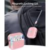 ESR for AirPods Pro 3 Case, Compatible with AirPods Pro 3rd Generation Case (2025), Compatible with MagSafe, Full Drop Protection Cover with Lanyard, White(Pink)