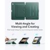 ESR for iPad Air 11 Inch Case M3/M2 (2025/2024), iPad Air 5th/4th Gen (2022/2020), Vertical Stand Cover, Multi Stand Angles, Ultra-Stable Case with Pencil Holder, Flip Series, Purple(Green)