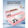 ESR for iPhone 17 Pro Max Case with Stash Stand, Camera Control Cover Compatible with MagSafe, Military-Grade Drop Protection Magnetic Phone Case, Scratch-Resistant Back Cover,Frosted Orange(C-Frosted Pink)