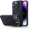ESR for iPhone 17 Pro Max Case with Stash Stand, Camera Control Cover Compatible with MagSafe, Military-Grade Drop Protection Magnetic Phone Case, Scratch-Resistant Back Cover,Frosted Orange(D-Black)