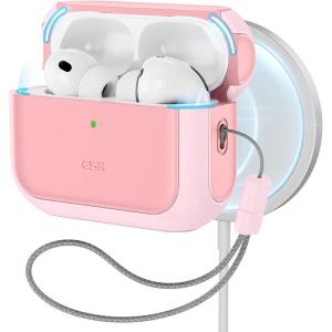 ESR for AirPods Pro 3 Case, Compatible with AirPods Pro 3rd Generation Case (2025), Compatible with MagSafe, Full Drop Protection Cover with Lanyard, White(Pink)