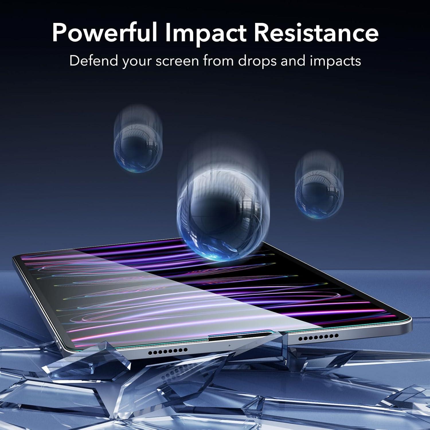 imageESR 2 Pack Screen Protector for iPad Pro 13 Inch M5M4 20252024 Tempered Glass Film with Easy Application Tray Scratch Resistant HD Clarity2 Pack with Flawless Fit Tray Classic