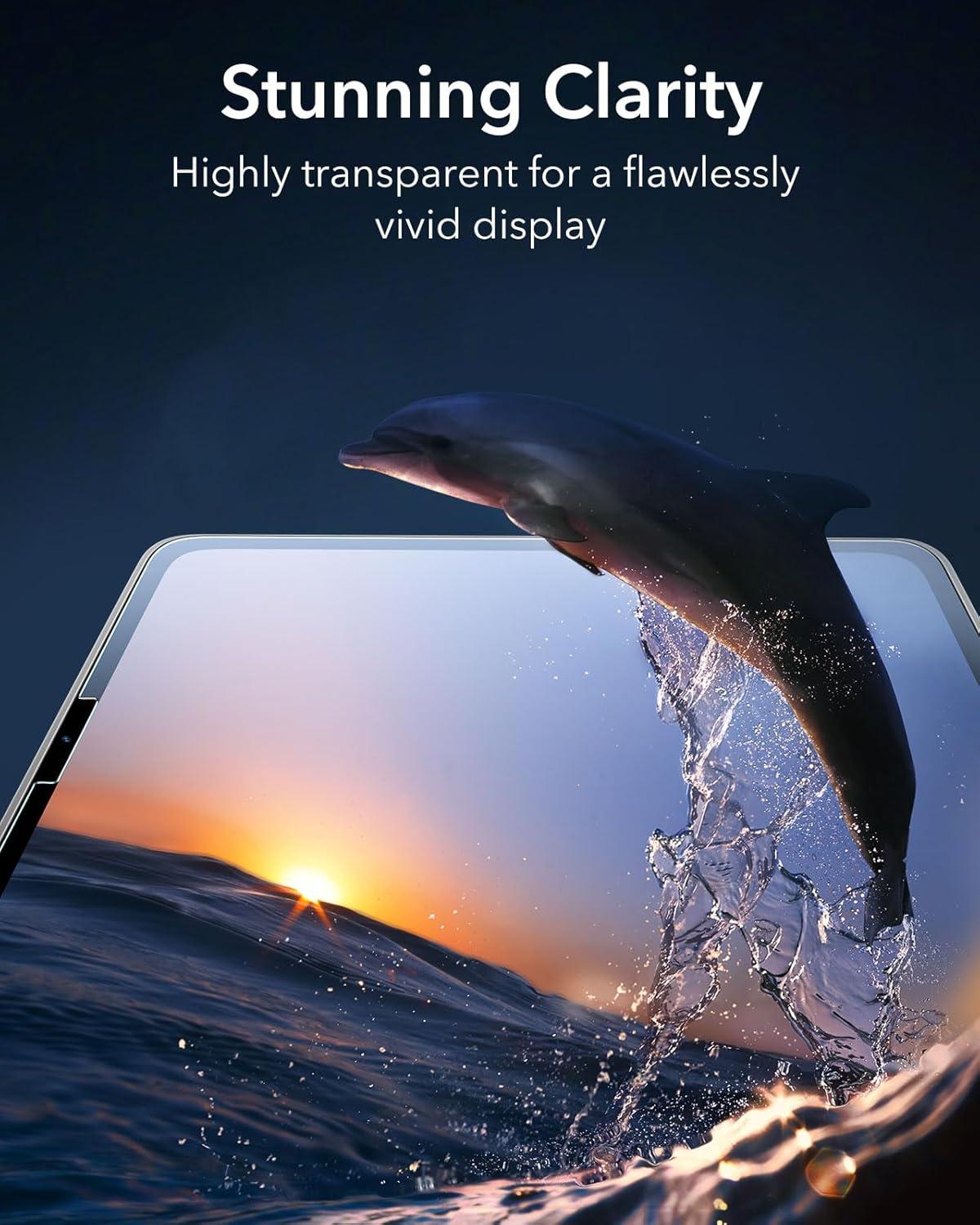imageESR 2 Pack Screen Protector for iPad Pro 13 Inch M5M4 20252024 Tempered Glass Film with Easy Application Tray Scratch Resistant HD Clarity2 Pack with Flawless Fit Tray Classic