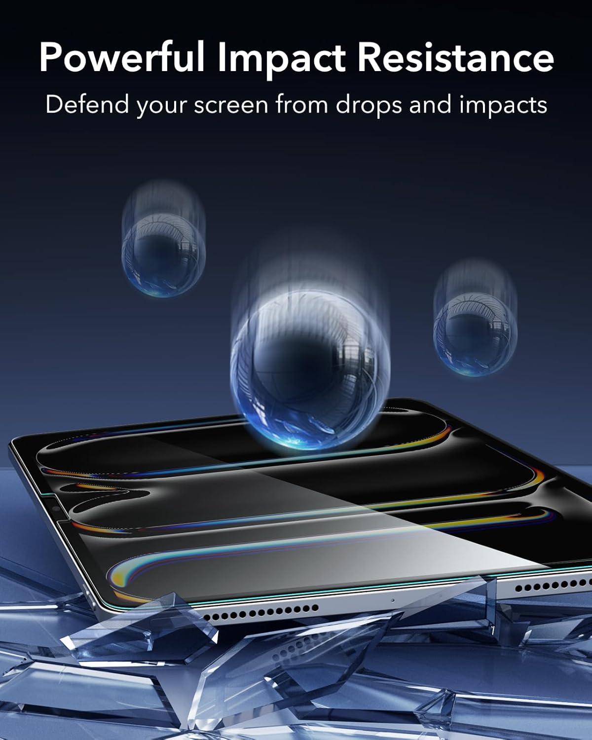 imageESR 2 Pack Screen Protector for iPad Pro 13 Inch M5M4 20252024 Tempered Glass Film with Easy Application Tray Scratch Resistant HD Clarity2 Pack with Flawless Fit Tray Classic