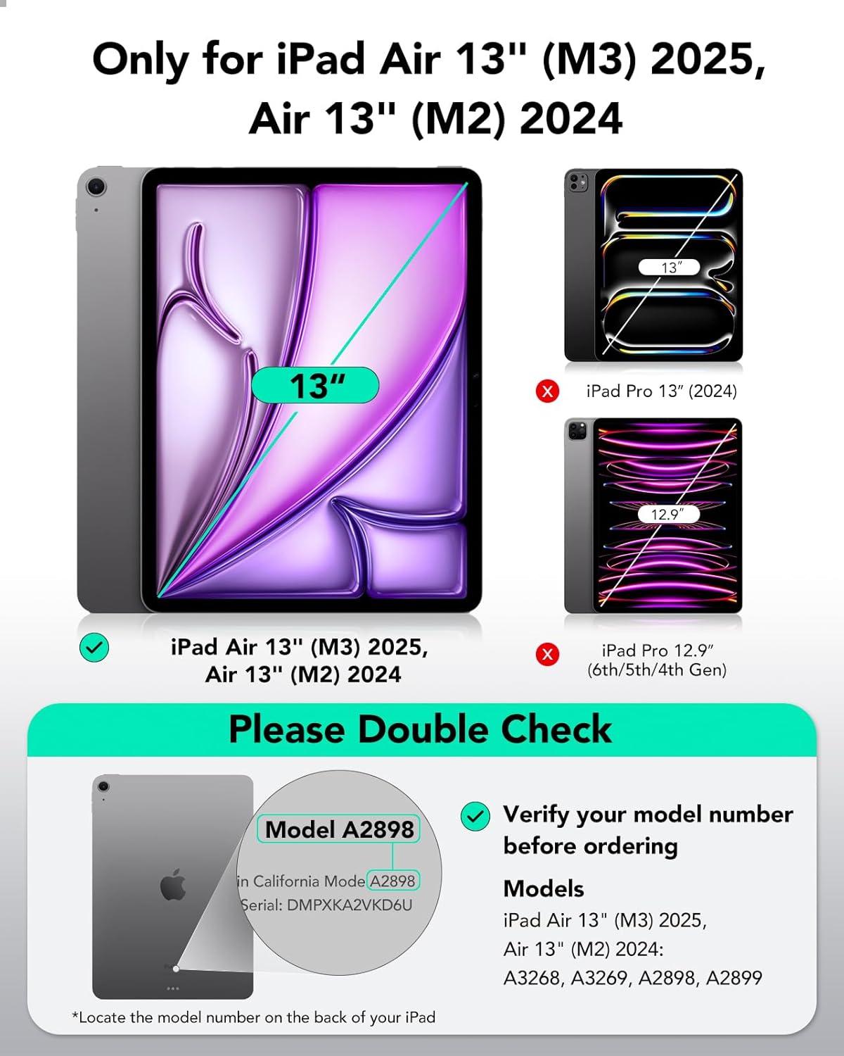 imageESR 2 Pack Screen Protector for iPad Pro 13 Inch M5M4 20252024 Tempered Glass Film with Easy Application Tray Scratch Resistant HD Clarity2 Pack with Flawless Fit Tray Classic