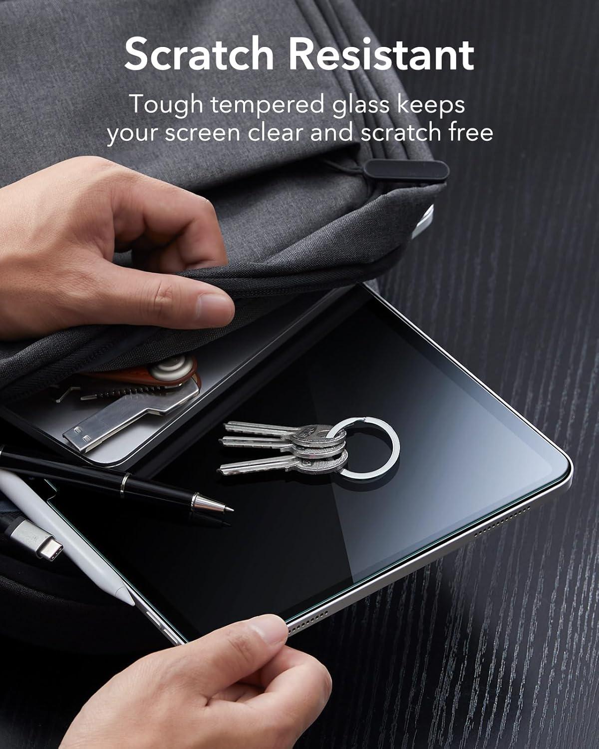 imageESR 2 Pack Screen Protector for iPad Pro 13 Inch M5M4 20252024 Tempered Glass Film with Easy Application Tray Scratch Resistant HD Clarity2 Pack with Flawless Fit Tray Classic