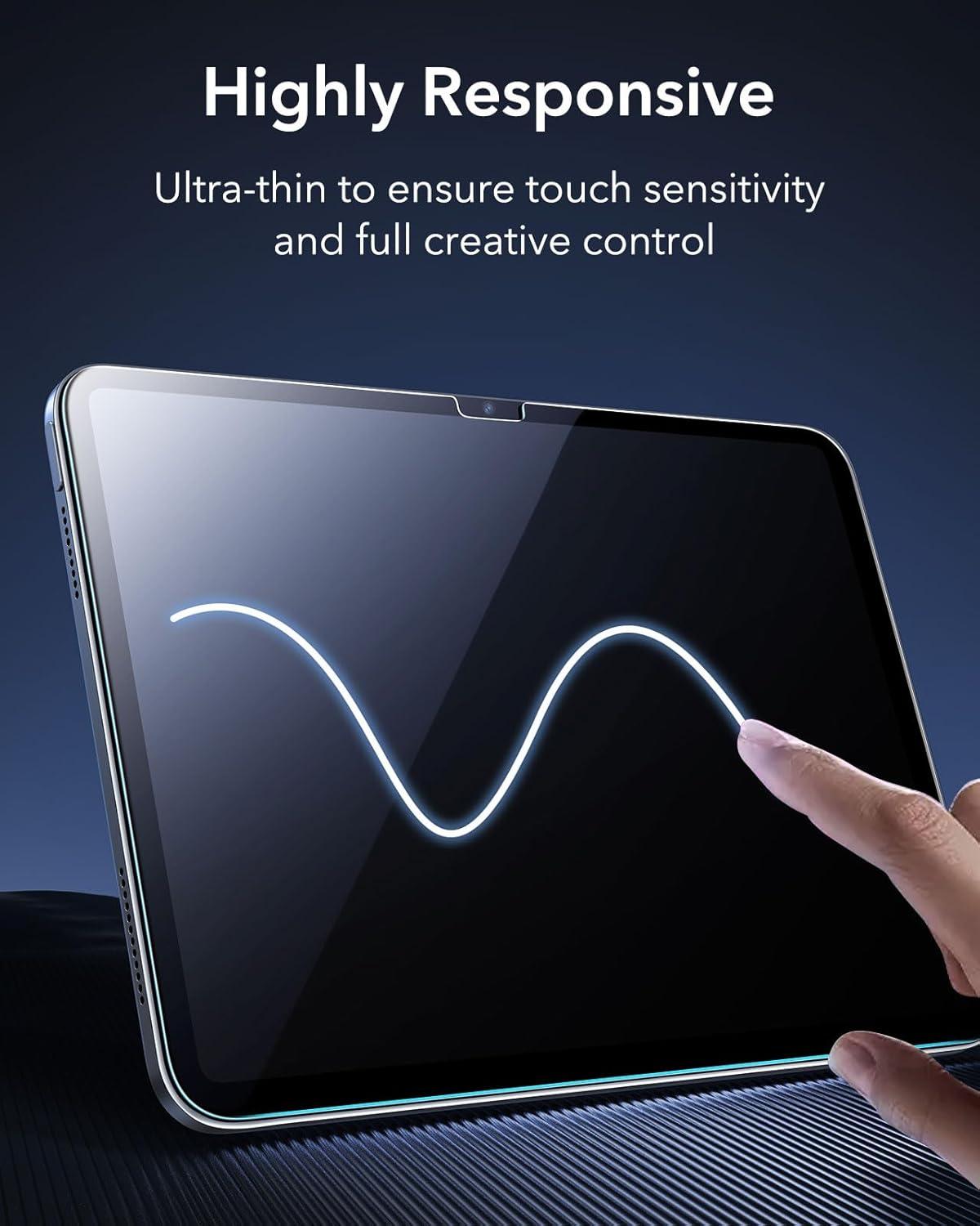imageESR 2 Pack Screen Protector for iPad Pro 13 Inch M5M4 20252024 Tempered Glass Film with Easy Application Tray Scratch Resistant HD Clarity2 Pack with Flawless Fit Tray Classic