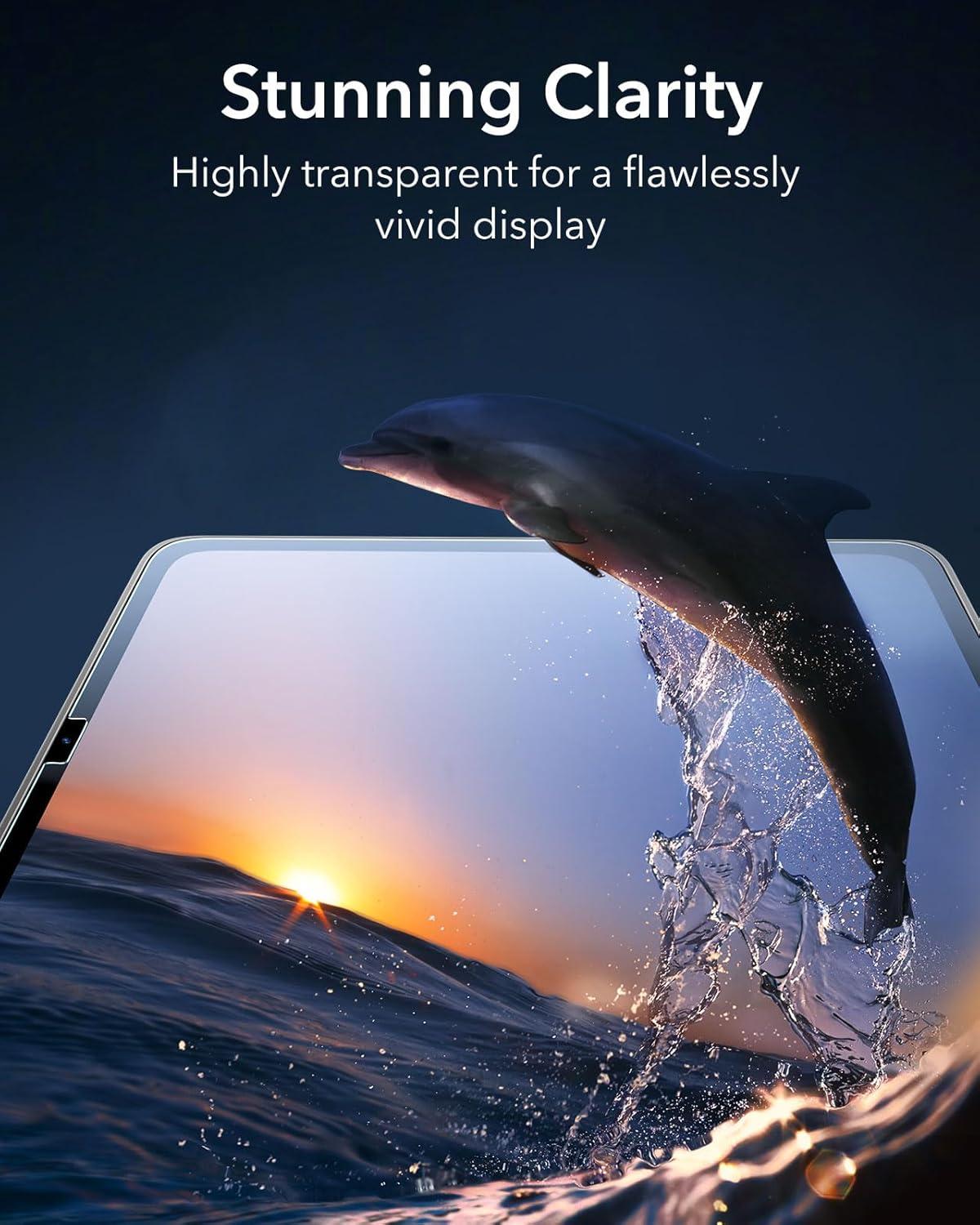 imageESR 2 Pack Screen Protector for iPad Pro 13 Inch M5M4 20252024 Tempered Glass Film with Easy Application Tray Scratch Resistant HD Clarity2 Pack with Flawless Fit Tray Classic