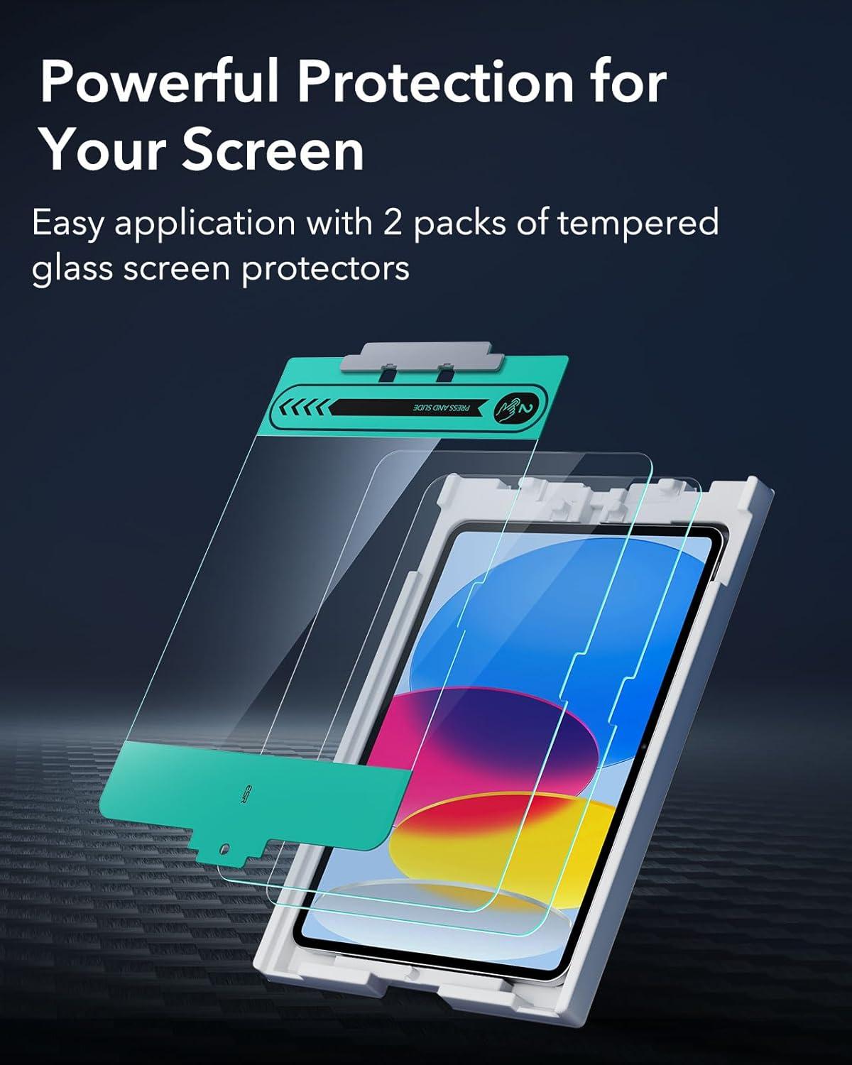 imageESR 2 Pack Screen Protector for iPad Pro 13 Inch M5M4 20252024 Tempered Glass Film with Easy Application Tray Scratch Resistant HD Clarity2 Pack with Flawless Fit Tray Classic