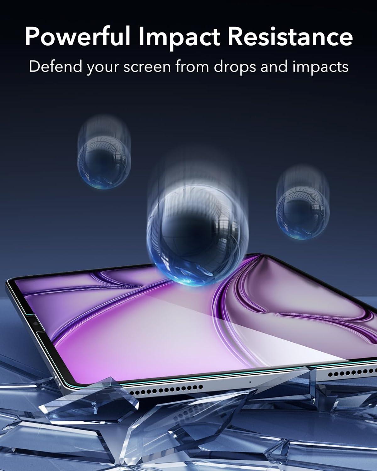 imageESR 2 Pack Screen Protector for iPad Pro 13 Inch M5M4 20252024 Tempered Glass Film with Easy Application Tray Scratch Resistant HD Clarity2 Pack with Flawless Fit Tray Classic