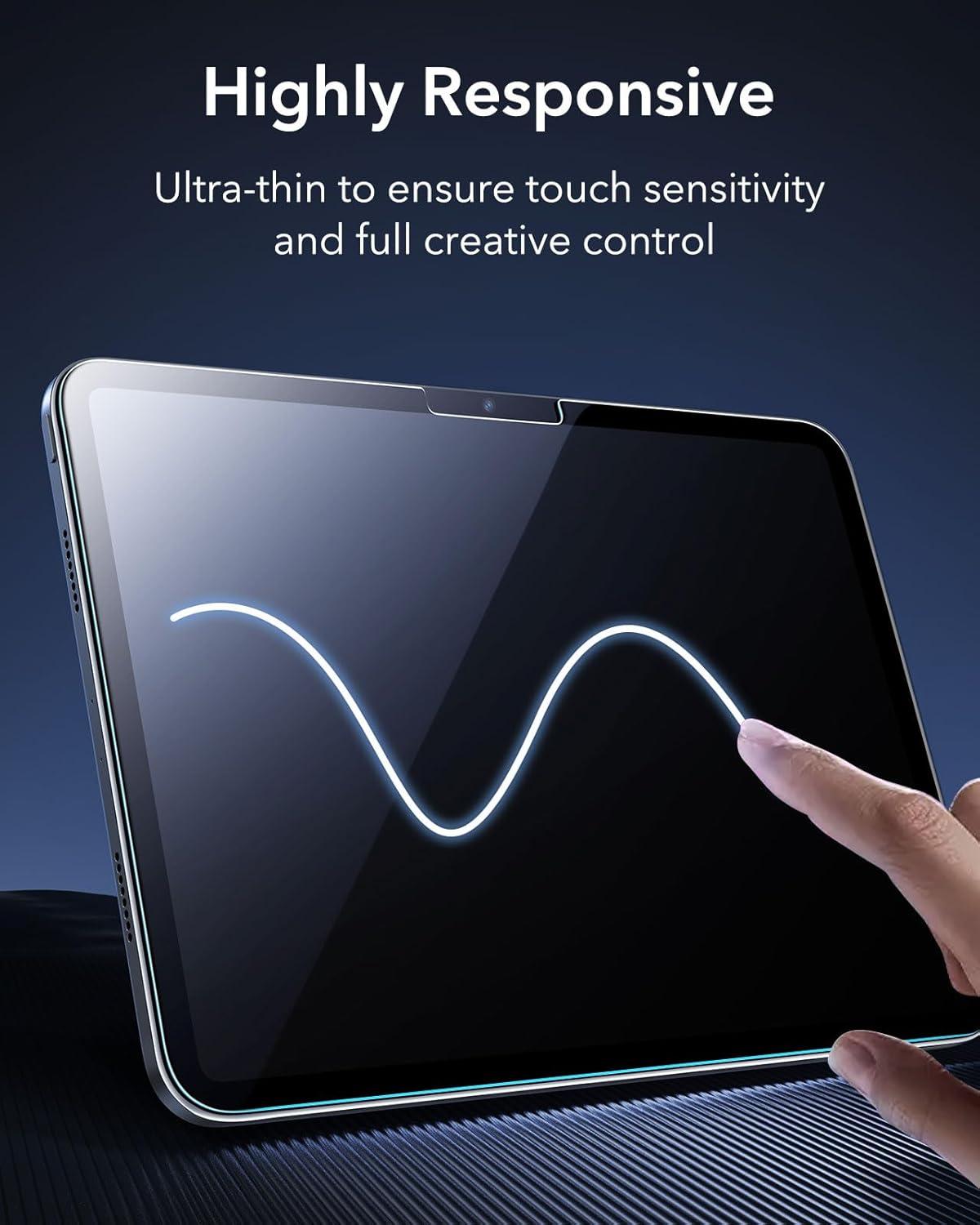 imageESR 2 Pack Screen Protector for iPad Pro 13 Inch M5M4 20252024 Tempered Glass Film with Easy Application Tray Scratch Resistant HD Clarity2 Pack with Flawless Fit Tray Classic