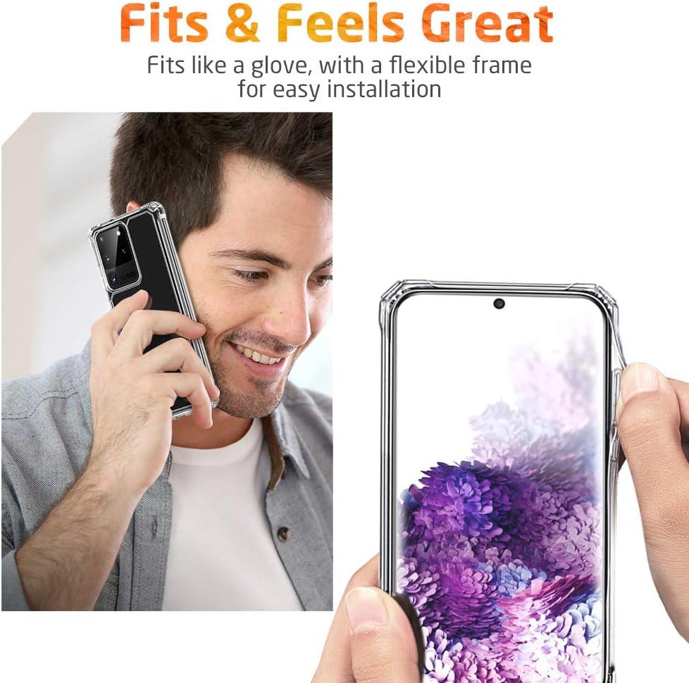 imageESR Air Armor Designed for The Samsung Galaxy S20 Ultra Case ShockAbsorbing ScratchResistant Military Grade Protection Hard PC Flexible TPU Frame for Galaxy S20 Ultra 2020 Clear