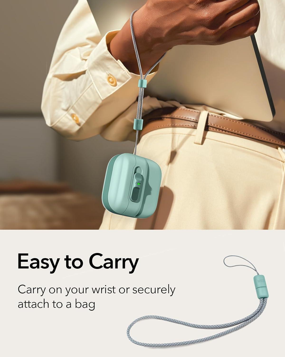 imageESR for AirPods Pro Case 202320222019 2nd1st Gen Compatible with Airpods Pro 2 USBCLightning Cable MagSafe Ready Magnetic Lid Lock Full Drop Protection Cover with Lanyard BlackGreen