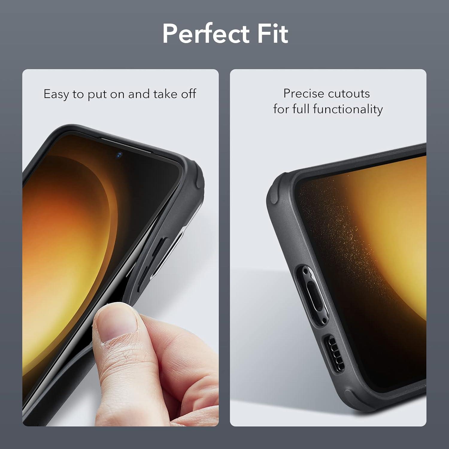 imageESR for Samsung Galaxy S23 Classic Kickstand Case Adjustable Builtin Camera Ring Stand MilitaryGrade Drop Protection Slim Case Cover for Samsung S23 Shockproof ScratchResistant Frosted Black