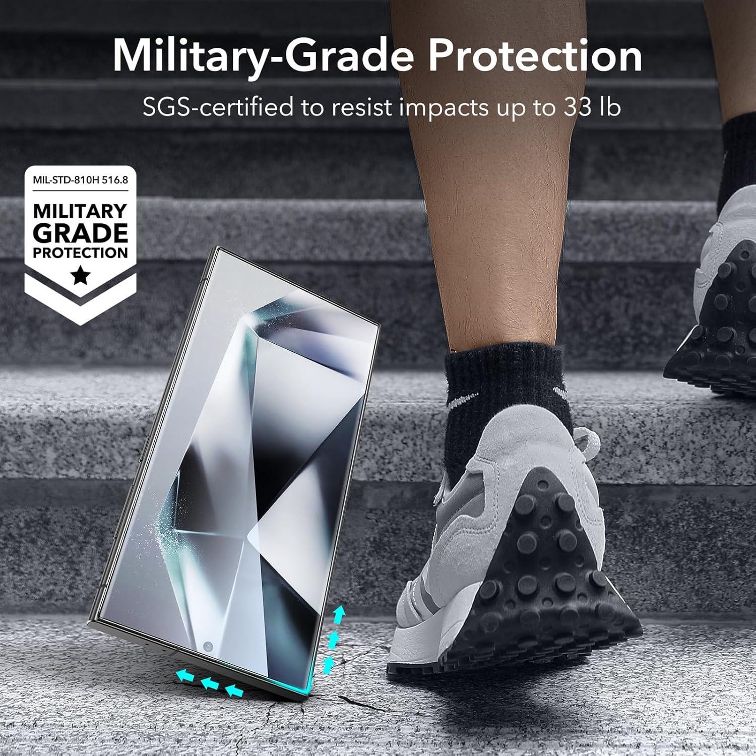 imageESR for Samsung Galaxy S24 Ultra Screen Protector 2 Pack Tempered Glass with Easy Installation Frame for Samsung Galaxy S24 Ultra MilitaryGrade Protection Ultra Tough Scratch Resistant