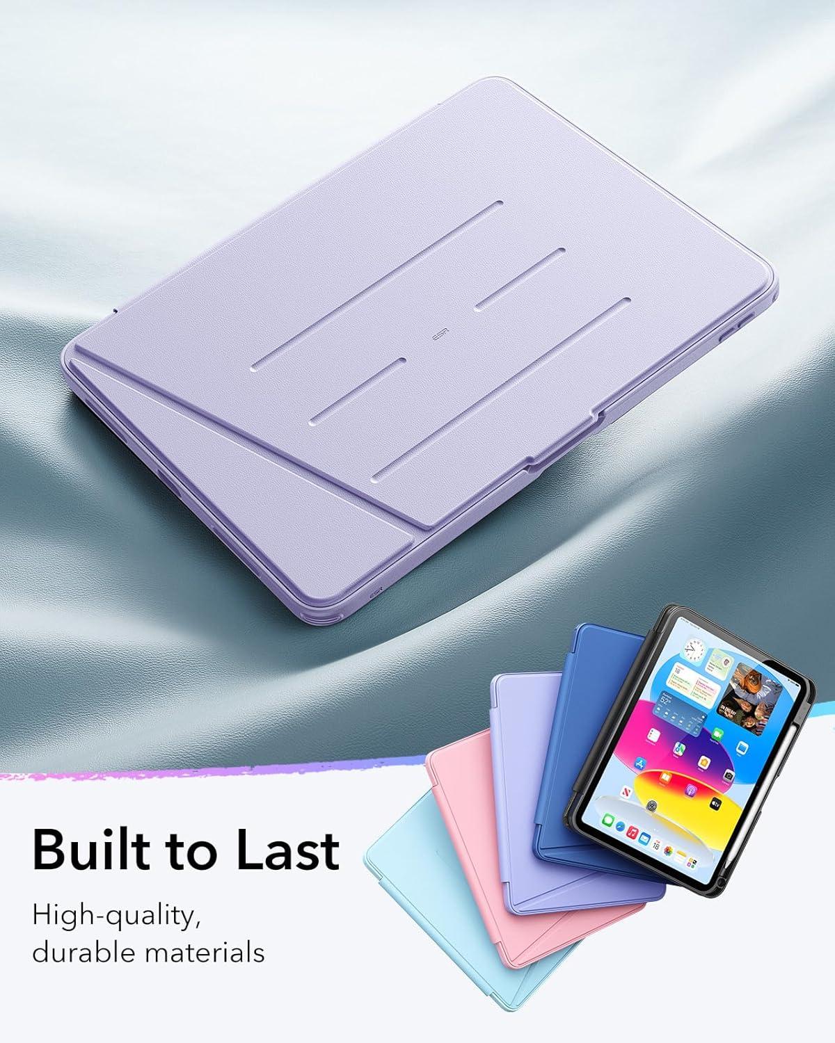 imageESR for iPad A16 Case iPad 11th10th Generation Case 20252022 Vertical Stand Cover Multi Stand Angles UltraStable Cover with Pencil Holder Flip Series Black 20252022 Multi Stand Angles UltraStable Cover with Pencil Holder BlackPurple