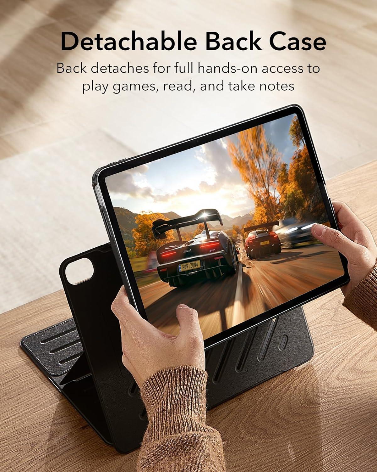 imageESR for iPad Air 13 Inch Case 20252024 M3M2 Removable Magnetic Cover Adjustable PortraitLandscape Stand with Raised Screen View 9 Standing Angles Shift Series BrownDurable Black