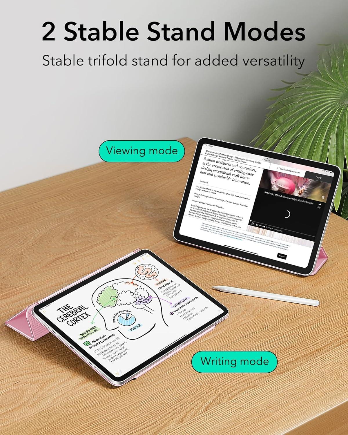 imageESR for iPad Pro 13 Inch Case M5M4 20252024 Powerful Magnetic Attachment Slim Trifold Stand Case Supports Pencil Pro amp PencilUSBC Auto WakeSleep Rebound Series GreenPink