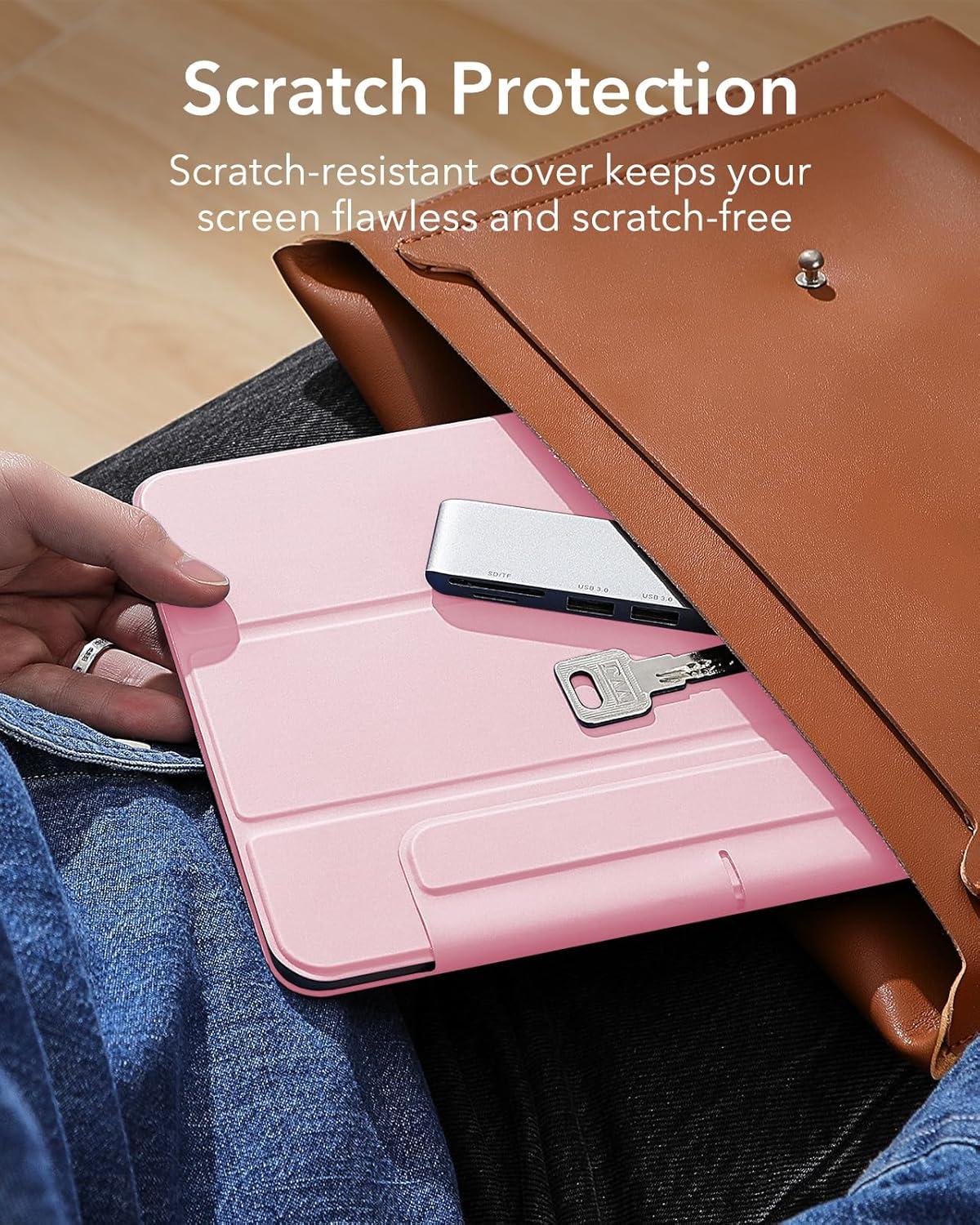 imageESR for iPad Pro 13 Inch Case M5M4 20252024 Powerful Magnetic Attachment Slim Trifold Stand Case Supports Pencil Pro amp PencilUSBC Auto WakeSleep Rebound Series GreenPink