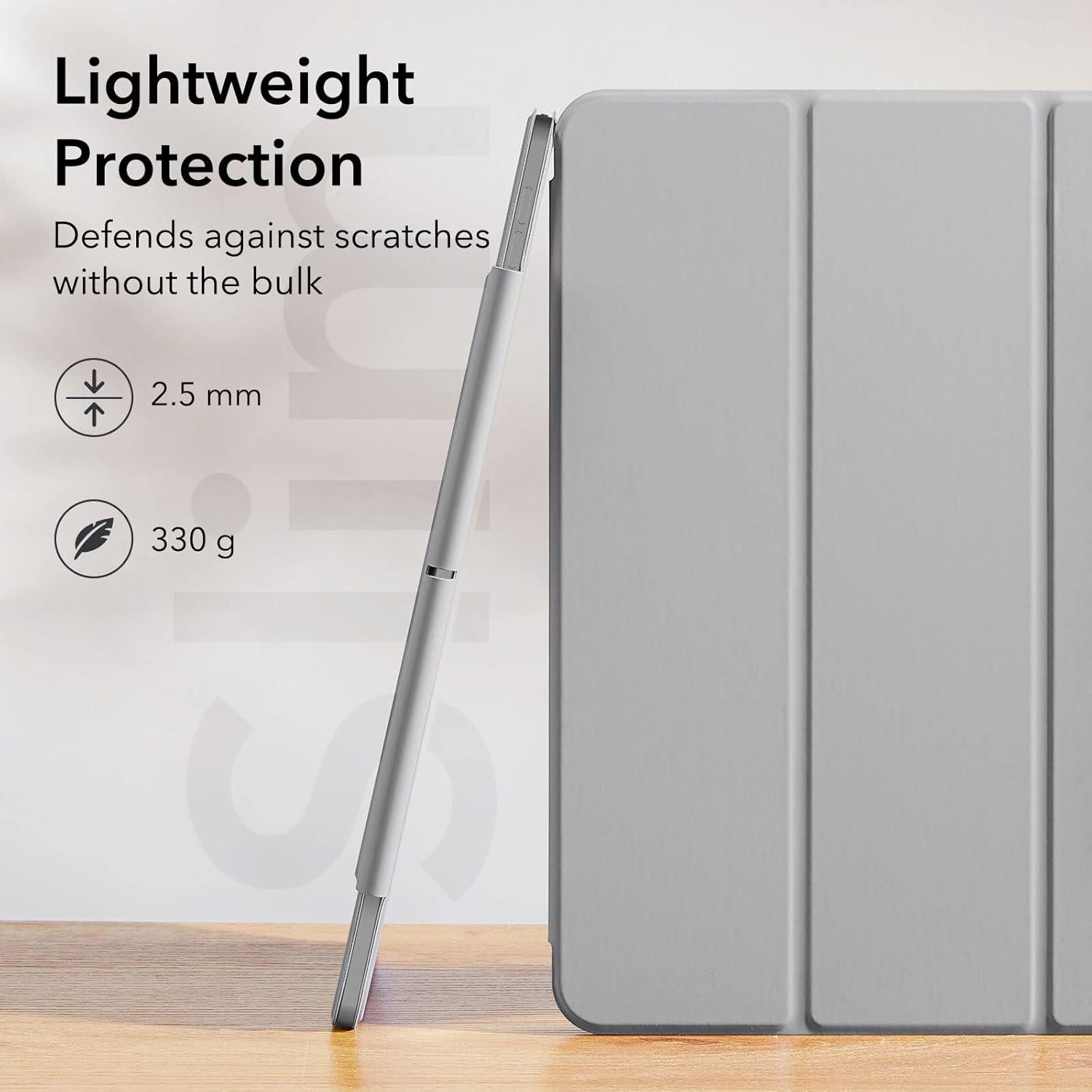 imageESR for iPad Pro 13 Inch Case M5M4 20252024 Powerful Magnetic Attachment Slim Trifold Stand Case Supports Pencil Pro amp PencilUSBC Auto WakeSleep Rebound Series GreenGrey