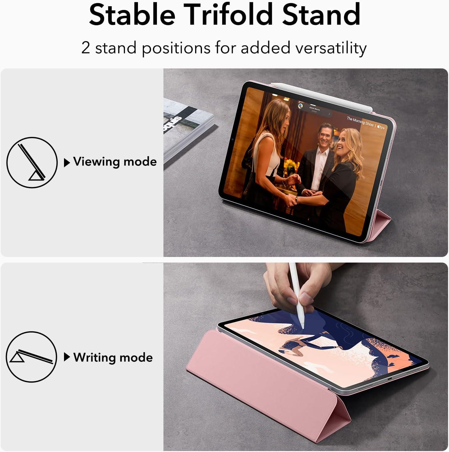 imageESR for iPad Pro 13 Inch Case M5M4 20252024 Powerful Magnetic Attachment Slim Trifold Stand Case Supports Pencil Pro amp PencilUSBC Auto WakeSleep Rebound Series GreenPink
