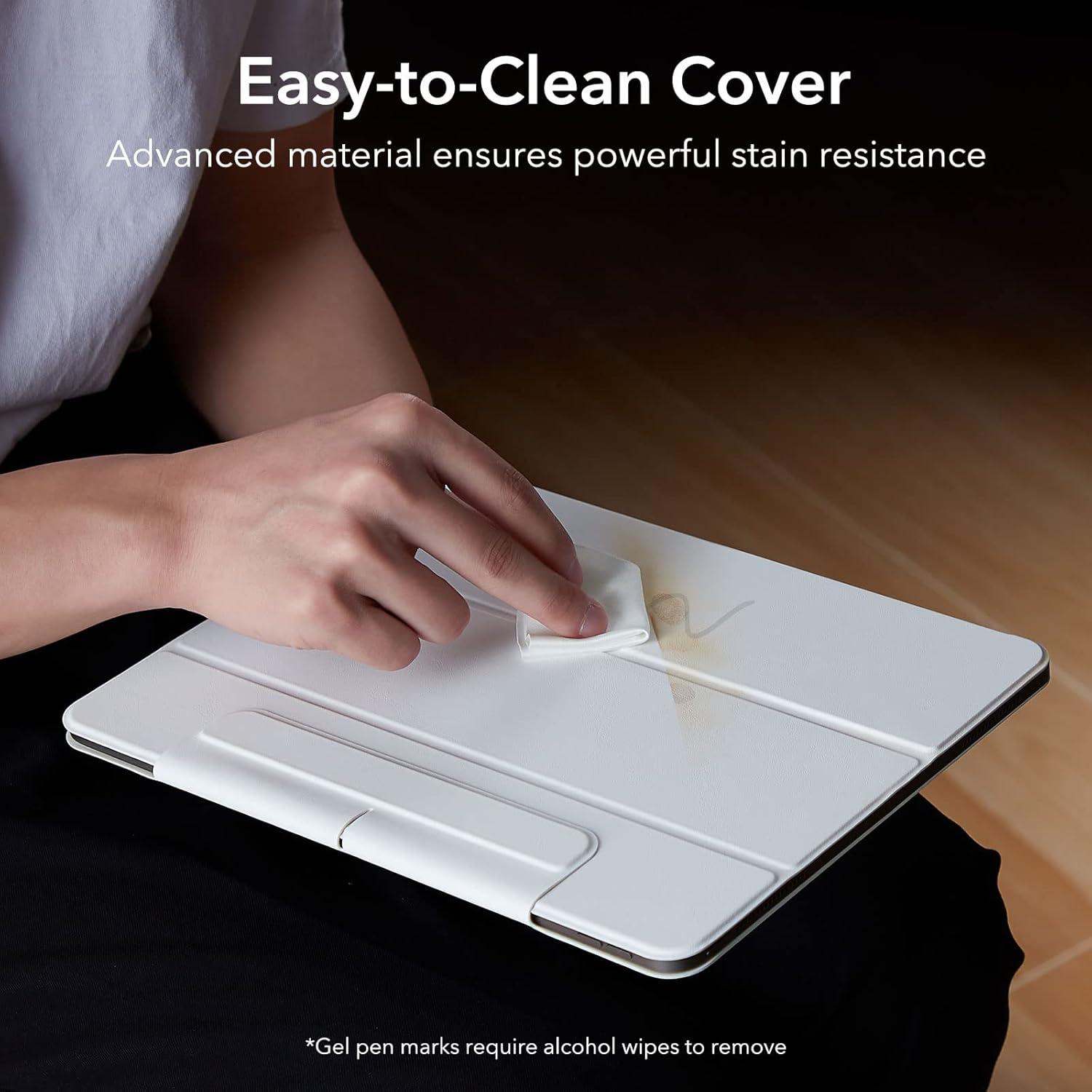 imageESR for iPad Pro 13 Inch Case M5M4 20252024 Powerful Magnetic Attachment Slim Trifold Stand Case Supports Pencil Pro amp PencilUSBC Auto WakeSleep Rebound Series GreenBrilliant White