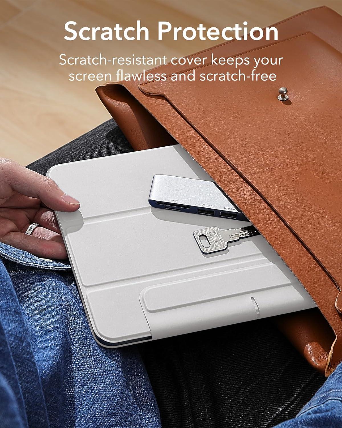 imageESR for iPad Pro 13 Inch Case M5M4 20252024 Powerful Magnetic Attachment Slim Trifold Stand Case Supports Pencil Pro amp PencilUSBC Auto WakeSleep Rebound Series GreenBrilliant White
