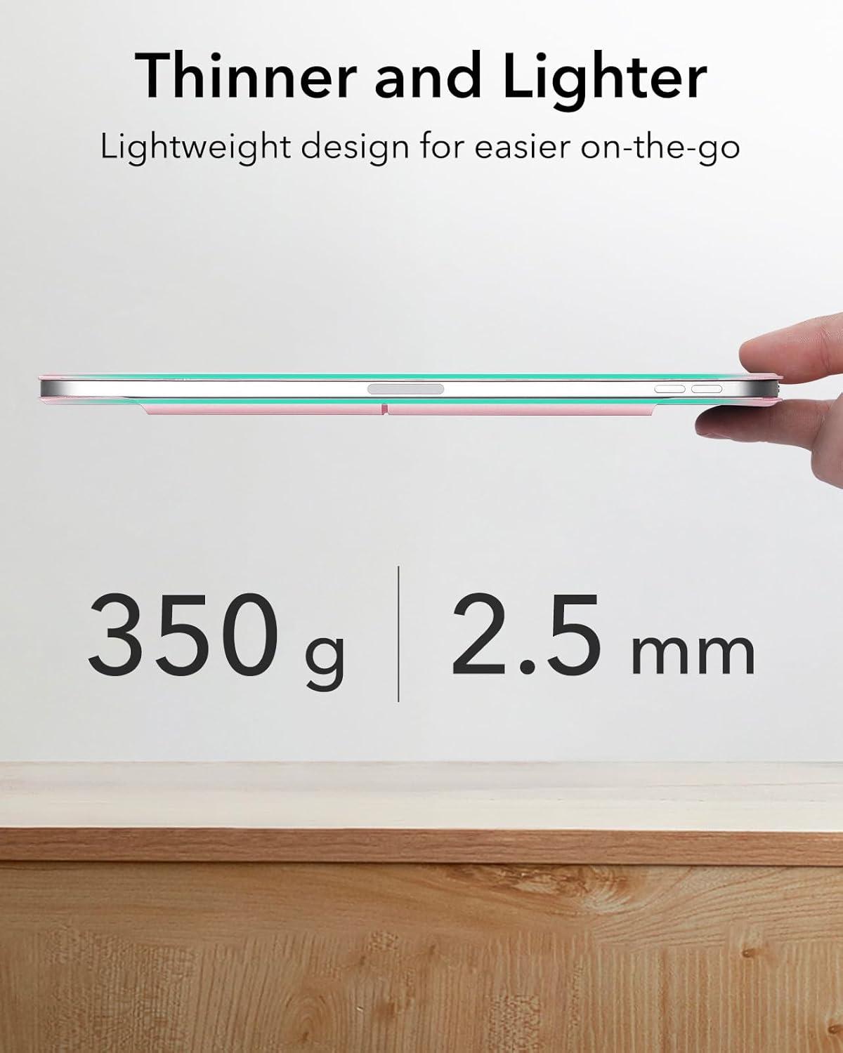 imageESR for iPad Pro 13 Inch Case M5M4 20252024 Powerful Magnetic Attachment Slim Trifold Stand Case Supports Pencil Pro amp PencilUSBC Auto WakeSleep Rebound Series GreenPink
