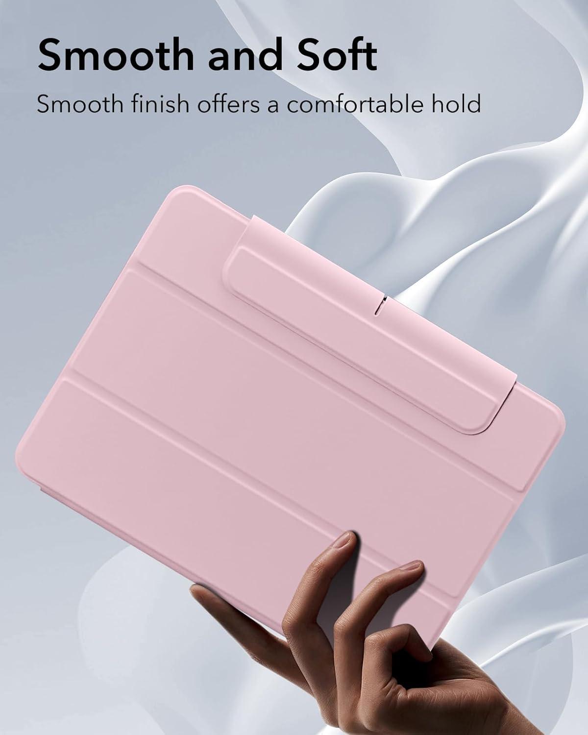 imageESR for iPad Pro 13 Inch Case M5M4 20252024 Removable Magnetic Cover Vertical Stand Fully Supports Pencil Pro and PencilUSBC Rebound 360 Series GreyPink