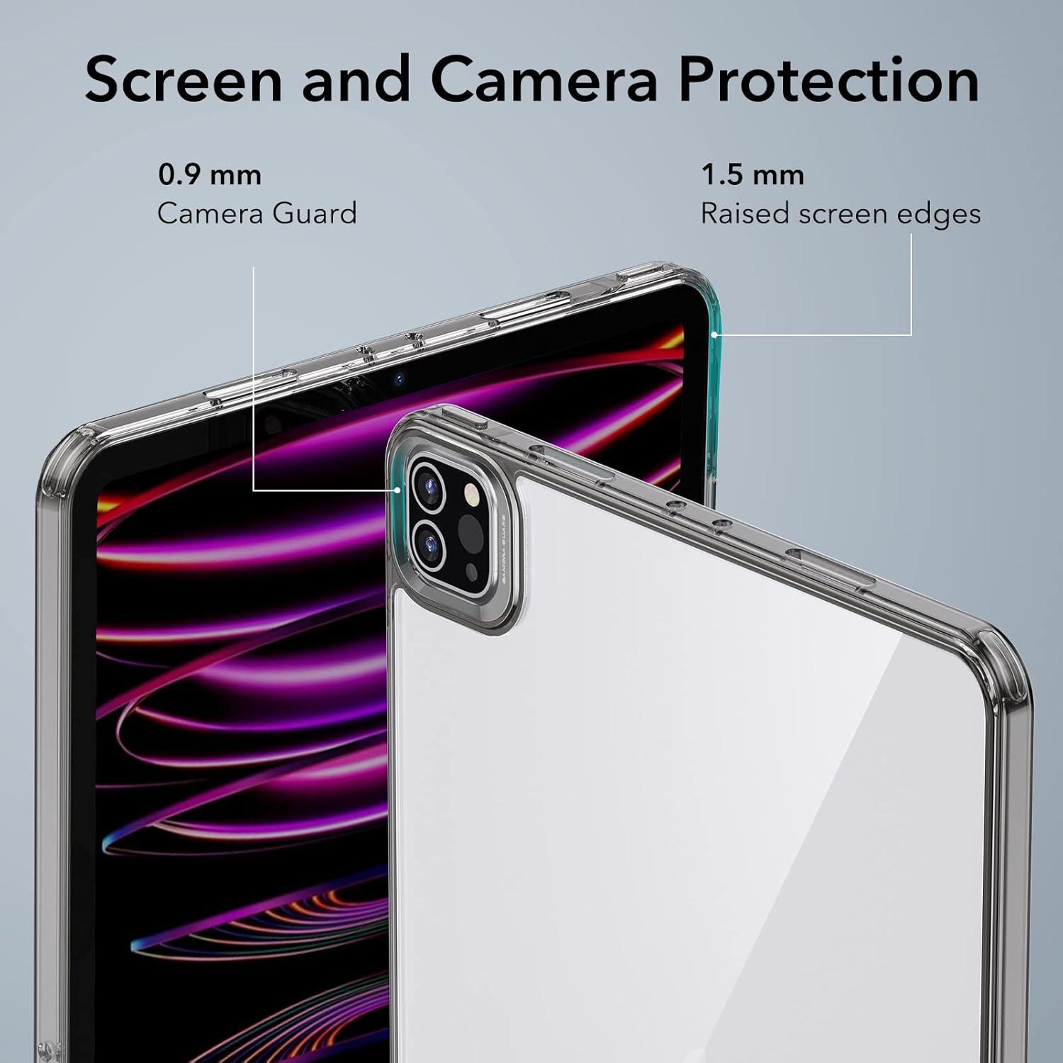 imageESR for iPad Pro 13 Inch Case M5M4 20252024 Thin and Lightweight Shock and Drop Protection Yellowing Resistant Hard Back Supports Pencil Pro and PencilUSBC Classic Series ClearClear Black