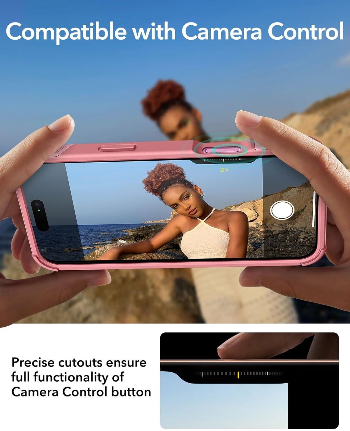imageESR for iPhone 13 Pro Case with Stand 23 ft MilitaryGrade Drop Protection Heavy Duty Magnetic Phone Case Compatible with MagSafe Accessories Cyber Series BlackMagnetic StandPink
