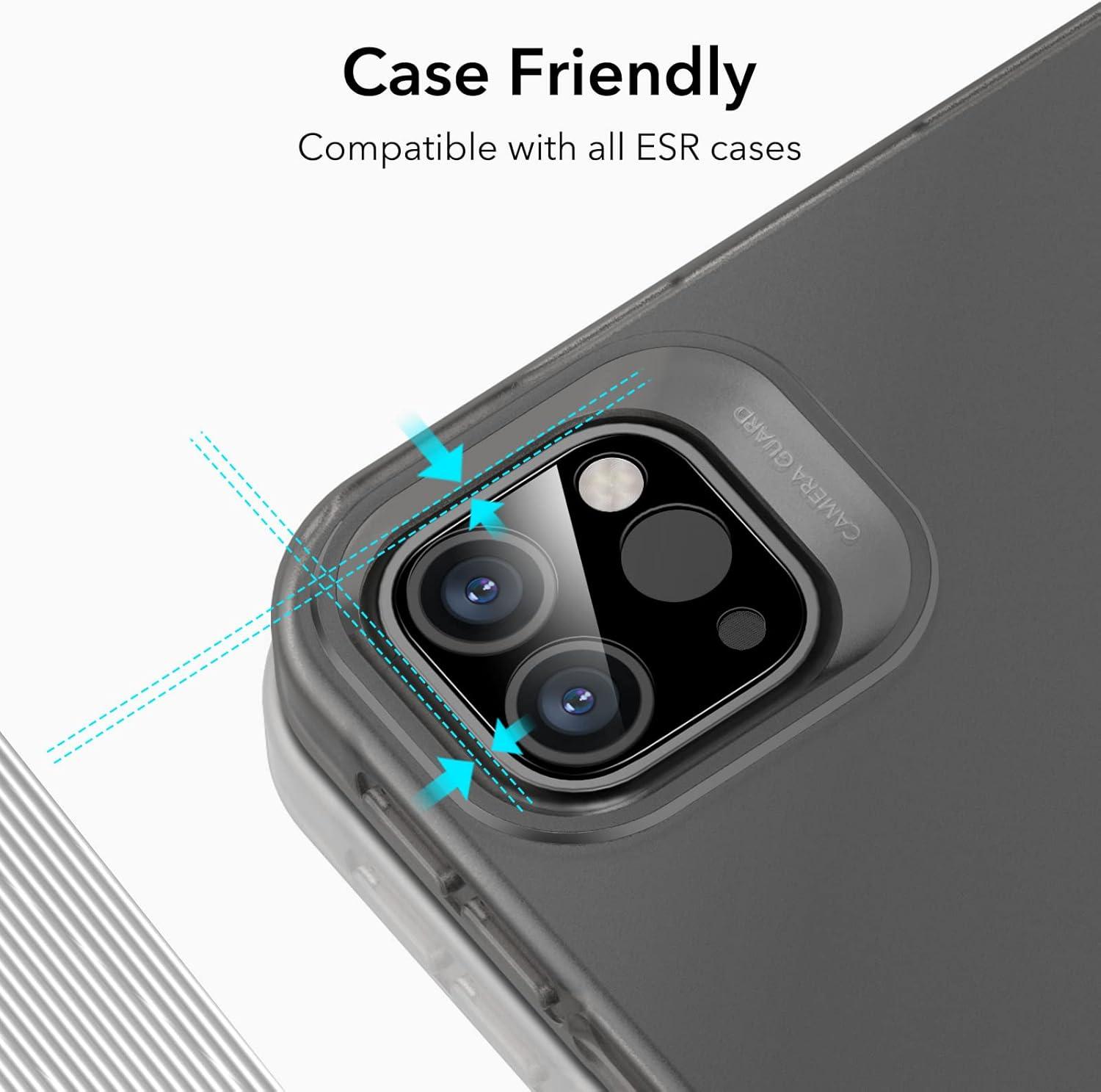 imageESR 2 Pack Camera Lens Protector Compatible with iPad iPad Pro1113 Inch 20252024 Pro 12911 Inch 202220212020 9H AntiScratch Tempered Glass HD Clarity 3D Full Coverage