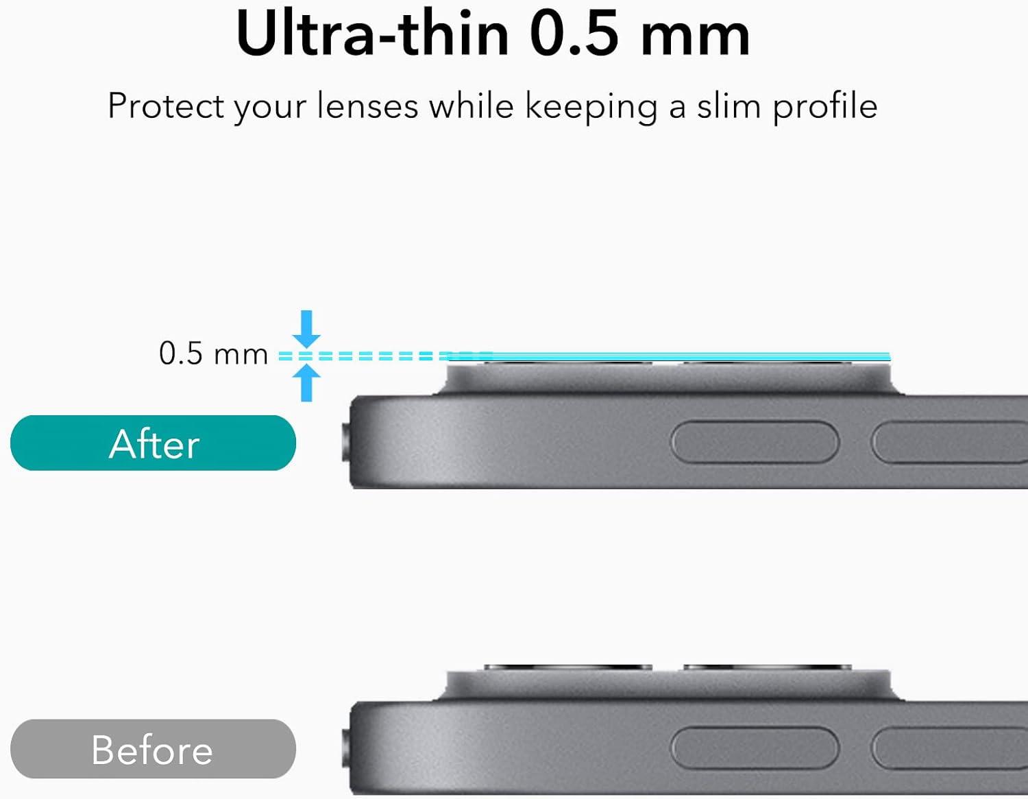 imageESR 2 Pack Camera Lens Protector Compatible with iPad iPad Pro1113 Inch 20252024 Pro 12911 Inch 202220212020 9H AntiScratch Tempered Glass HD Clarity 3D Full Coverage