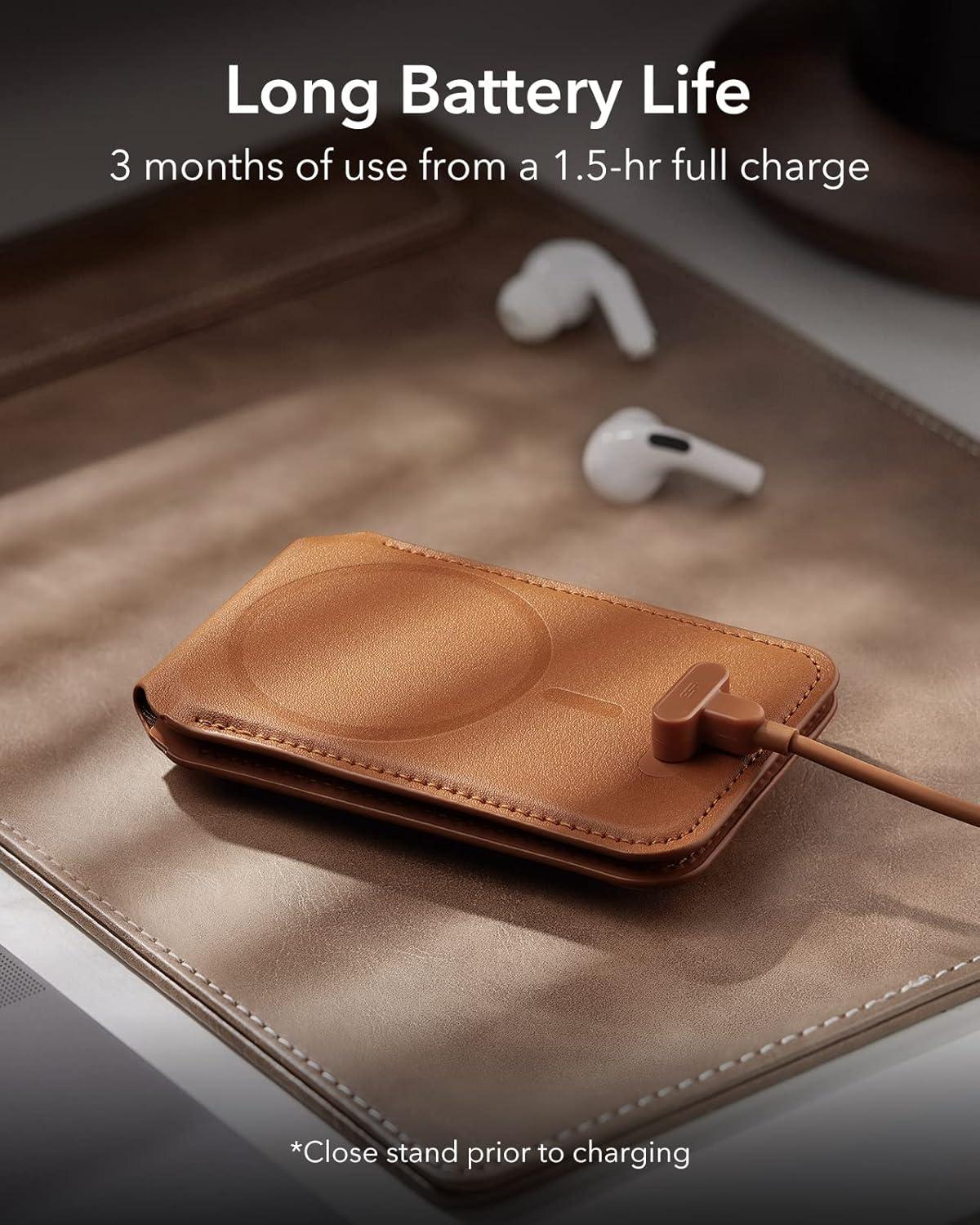 imageESR HaloLock Magnetic Wallet with Adjustable Stand Grip 3 Card Holder Phone Case for iPhone 16 iPhone 16 Plus iPhone 16 Pro iPhone 16 Pro Max MagSafe Accessories Warm Brown