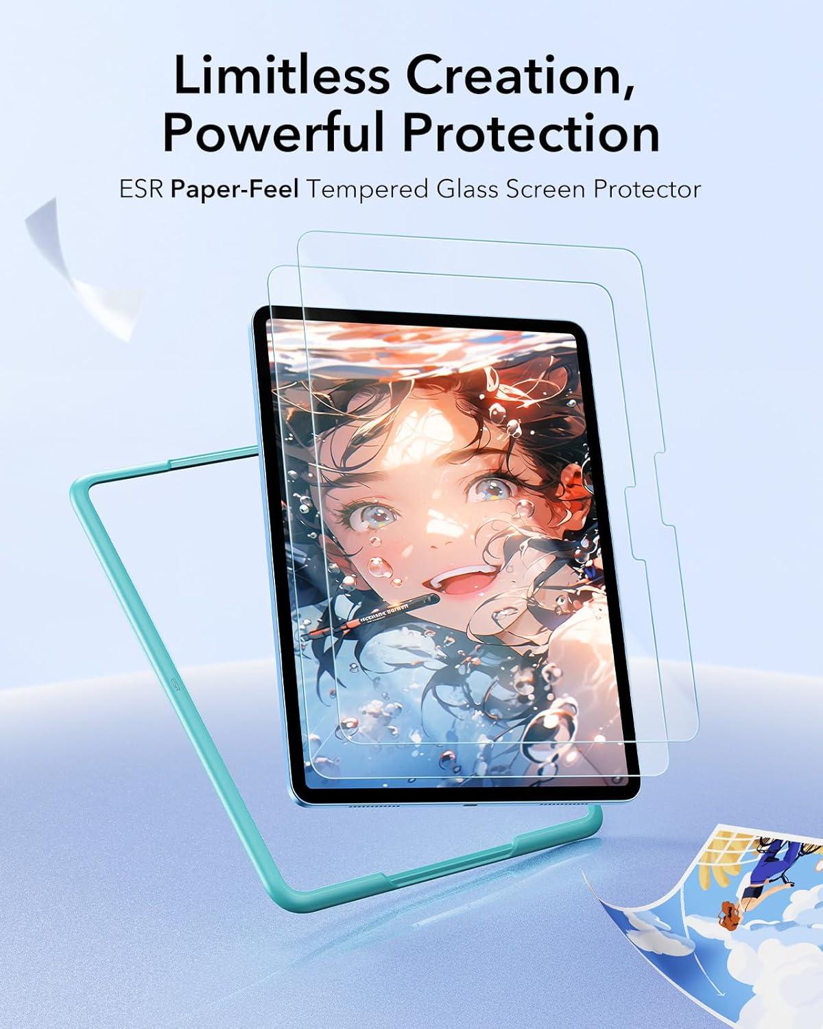 imageESR for iPad A16 11th10th Generation Case20252022109 Inch 2 Pack PaperFeel Screen Protectors