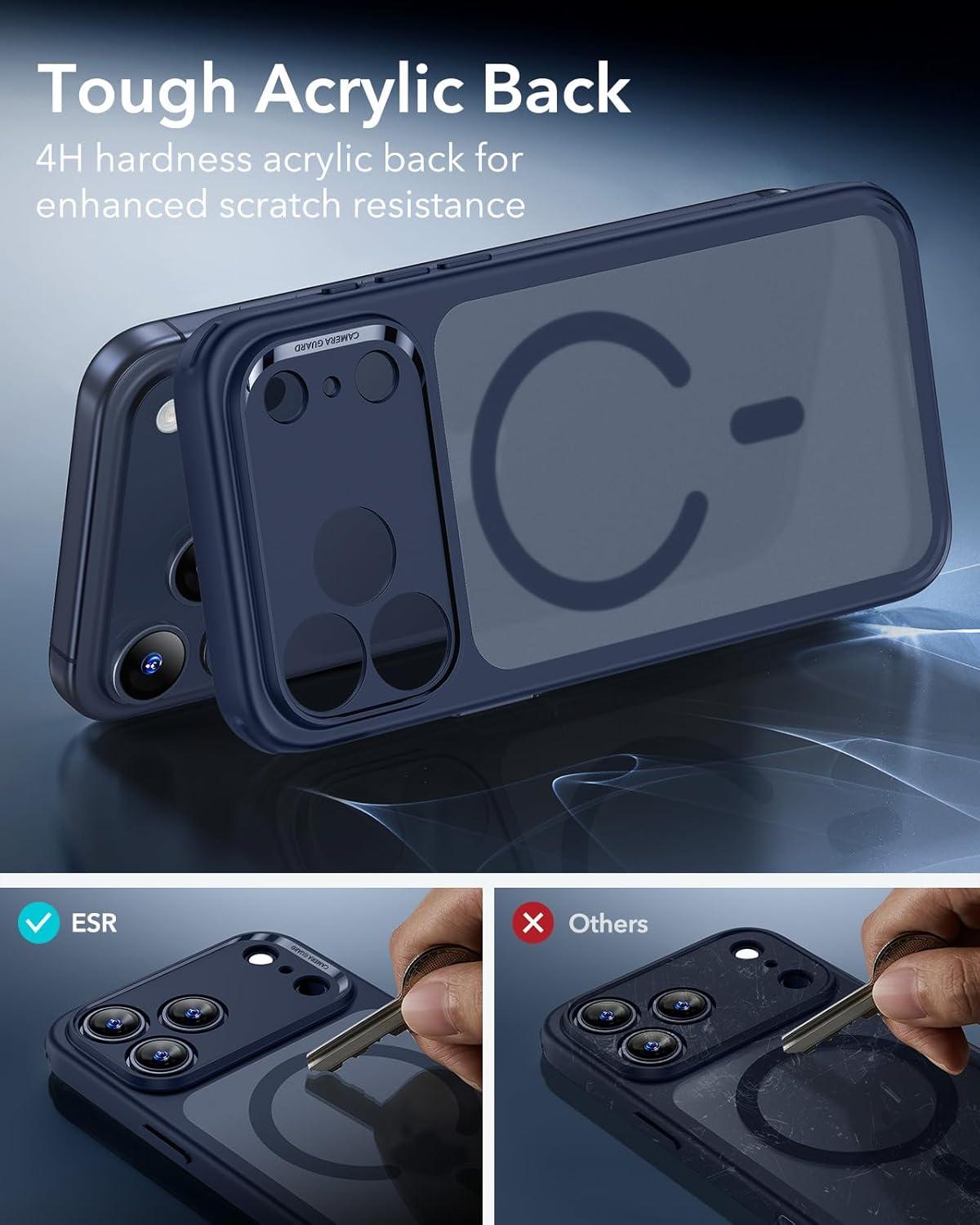imageESR for iPhone 17 Pro Case Camera Control Compatible with MagSafe Shockproof MilitaryGrade Protection Magnetic Phone Case for iPhone 17 Pro Classic Hybrid Case Frosted BlueBFrosted Blue