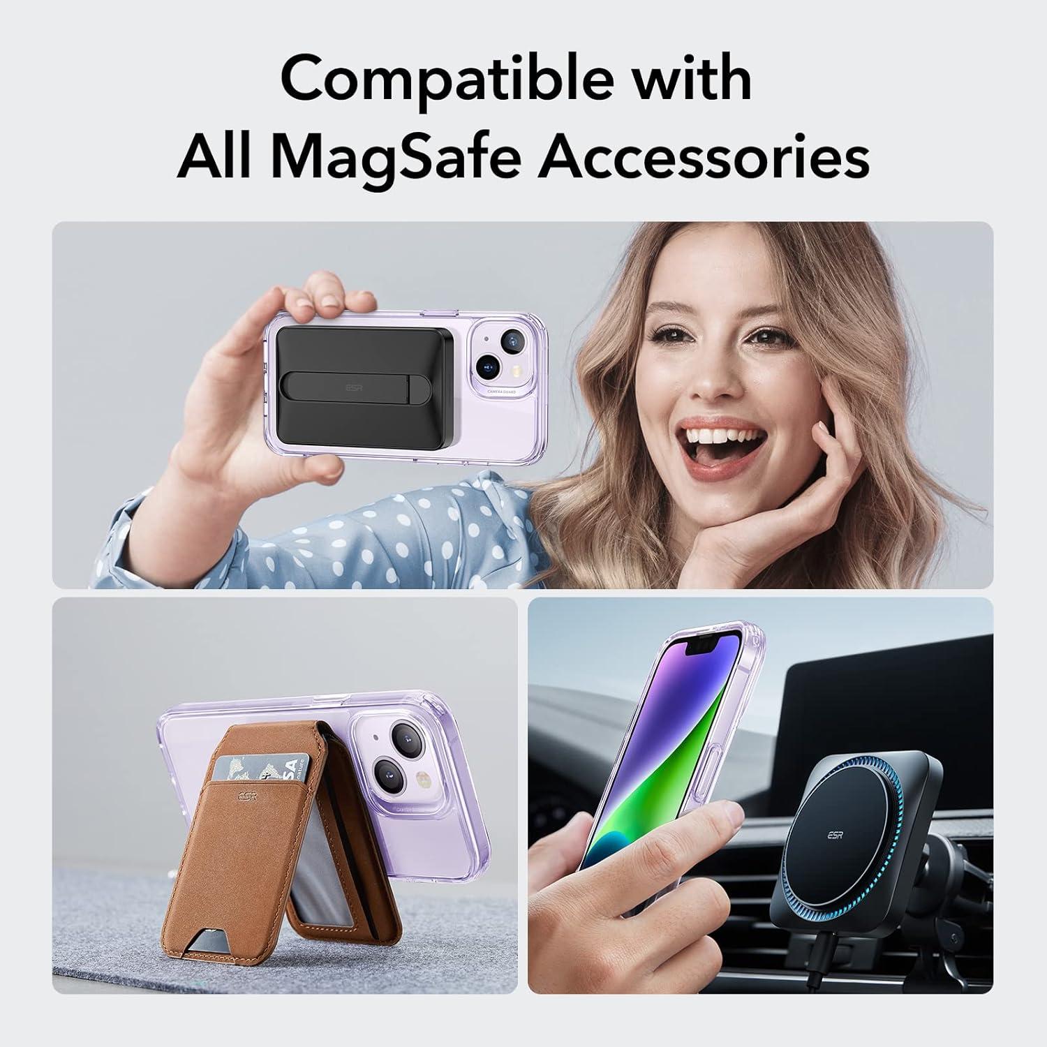 imageESR for iPhone 17 Pro Case Camera Control Compatible with MagSafe Shockproof MilitaryGrade Protection Magnetic Phone Case for iPhone 17 Pro Classic Hybrid Case Frosted BlueBClear Purple