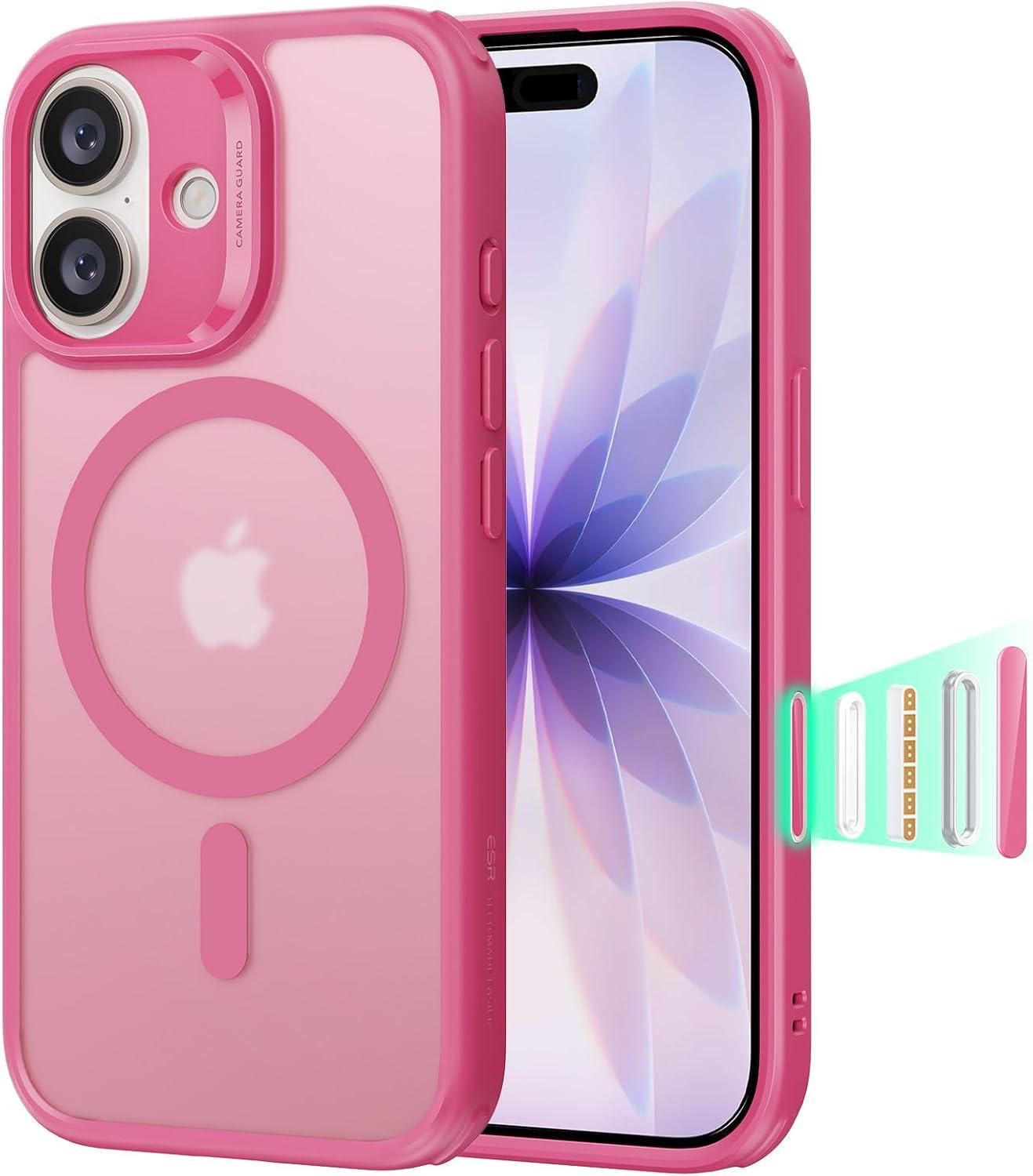imageESR for iPhone 17 Pro Case Camera Control Compatible with MagSafe Shockproof MilitaryGrade Protection Magnetic Phone Case for iPhone 17 Pro Classic Hybrid Case Frosted BlueBFrosted Pink