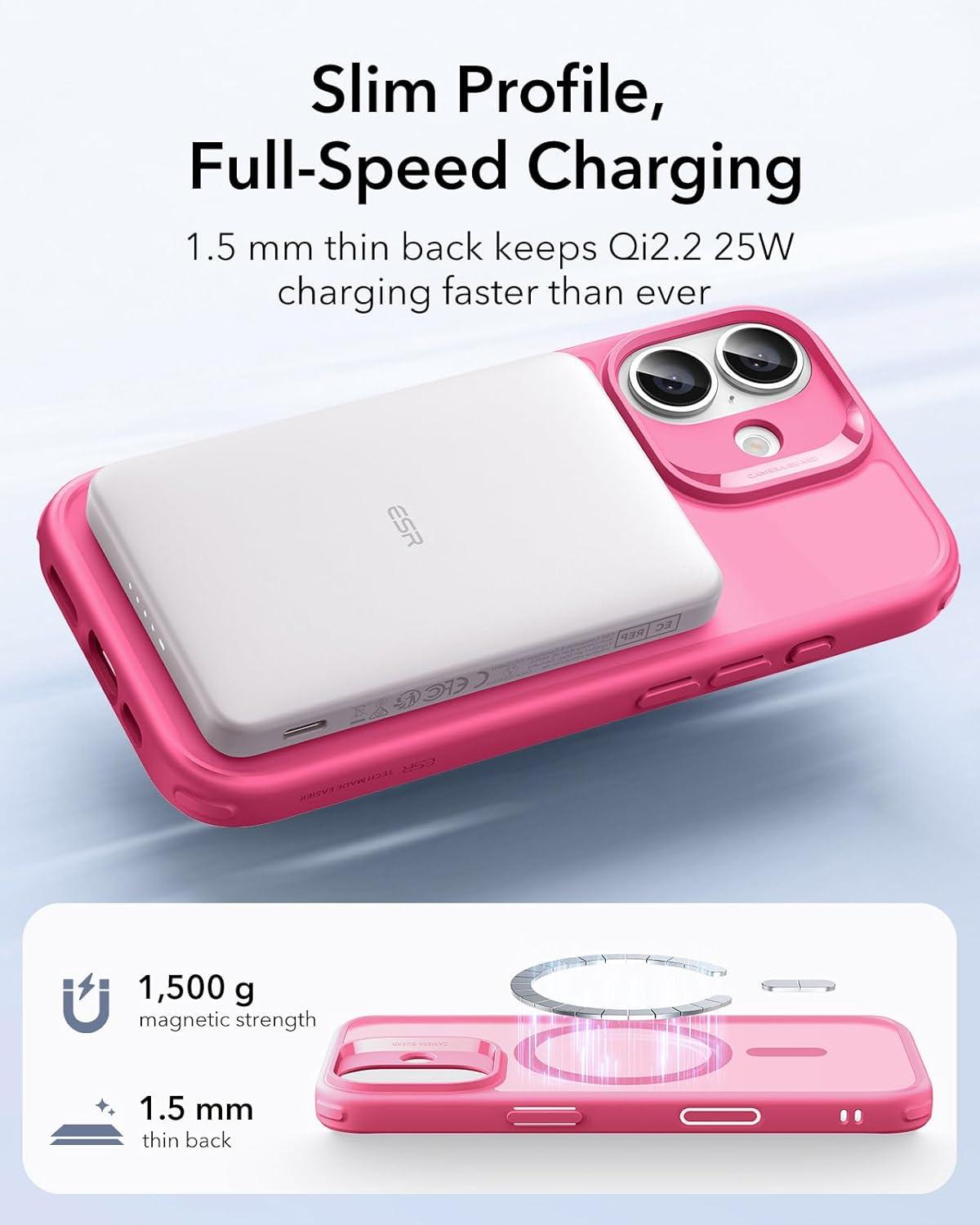 imageESR for iPhone 17 Pro Case Camera Control Compatible with MagSafe Shockproof MilitaryGrade Protection Magnetic Phone Case for iPhone 17 Pro Classic Hybrid Case Frosted BlueBFrosted Pink