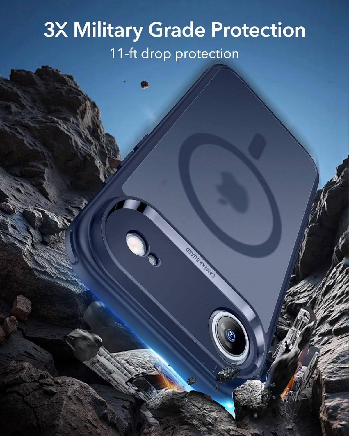 imageESR for iPhone 17 Pro Case Camera Control Compatible with MagSafe Shockproof MilitaryGrade Protection Magnetic Phone Case for iPhone 17 Pro Classic Hybrid Case Frosted BlueBFrosted Blue