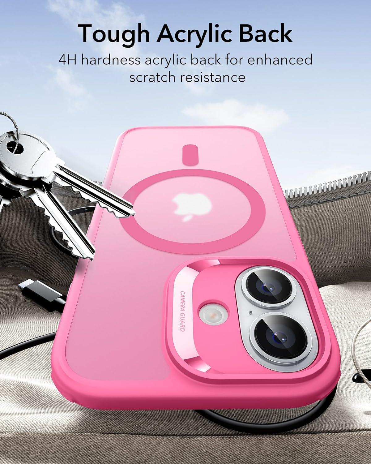 imageESR for iPhone 17 Pro Case Camera Control Compatible with MagSafe Shockproof MilitaryGrade Protection Magnetic Phone Case for iPhone 17 Pro Classic Hybrid Case Frosted BlueBFrosted Pink
